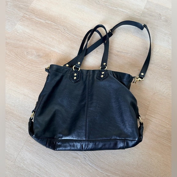 COACH Ashley Leather Satchel Shoulder Bag Crossbody Python – Black – EUC - Picture 11 of 11